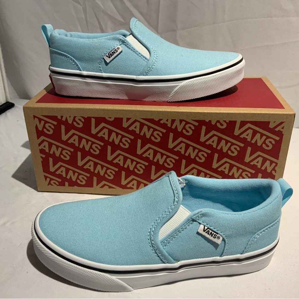 Vans Crystal Blue Unisex Canvas Slip-Ons